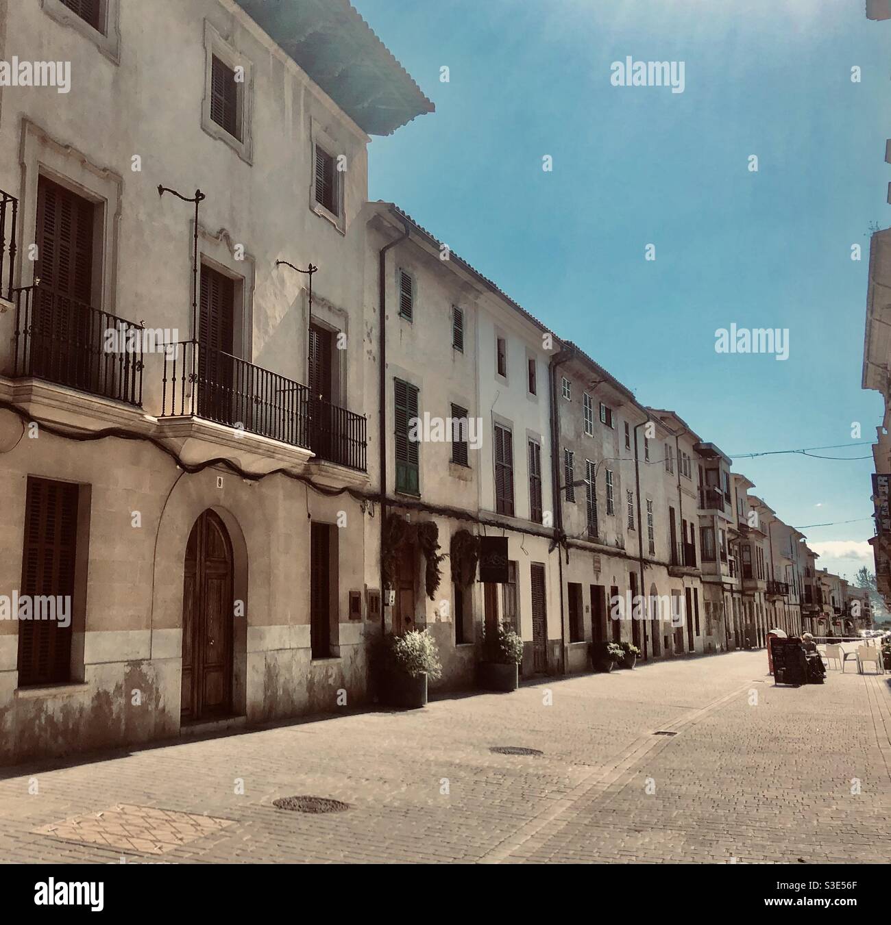 Sunday morning silence in the street - Smartphone Captured Stock Image