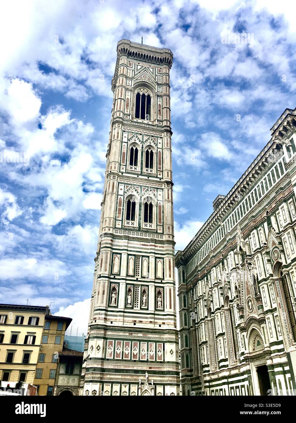 Giotto’s Campanile (bell tower) at Florence Cathedral, Florence, Tuscany, Italy Stock Photo