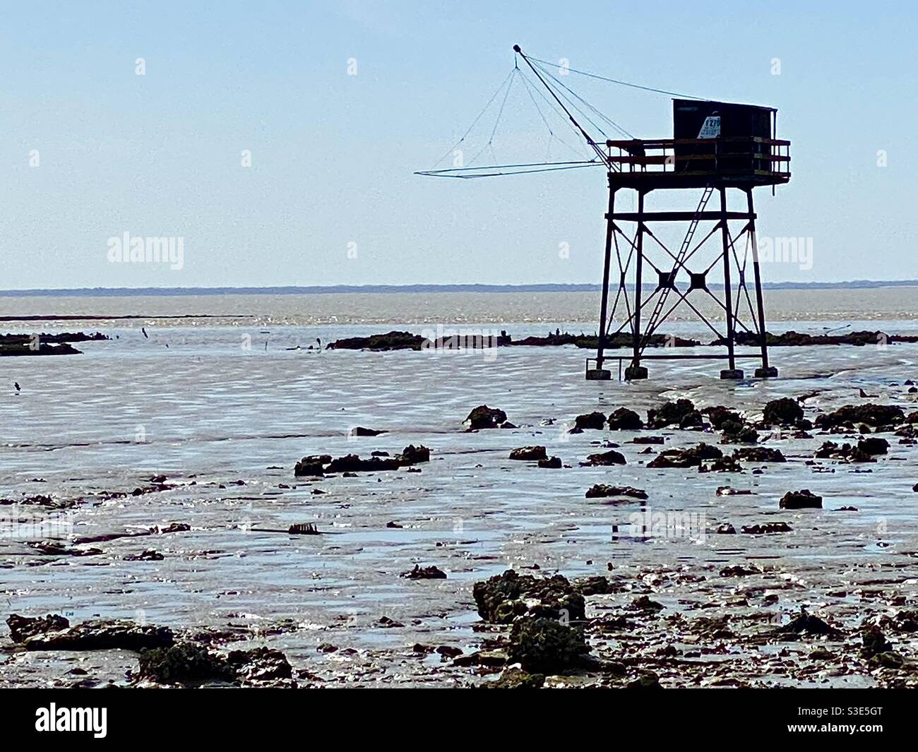 Carralet fishing Fouras Charente-Maritime France - Smartphone Captured Stock Image