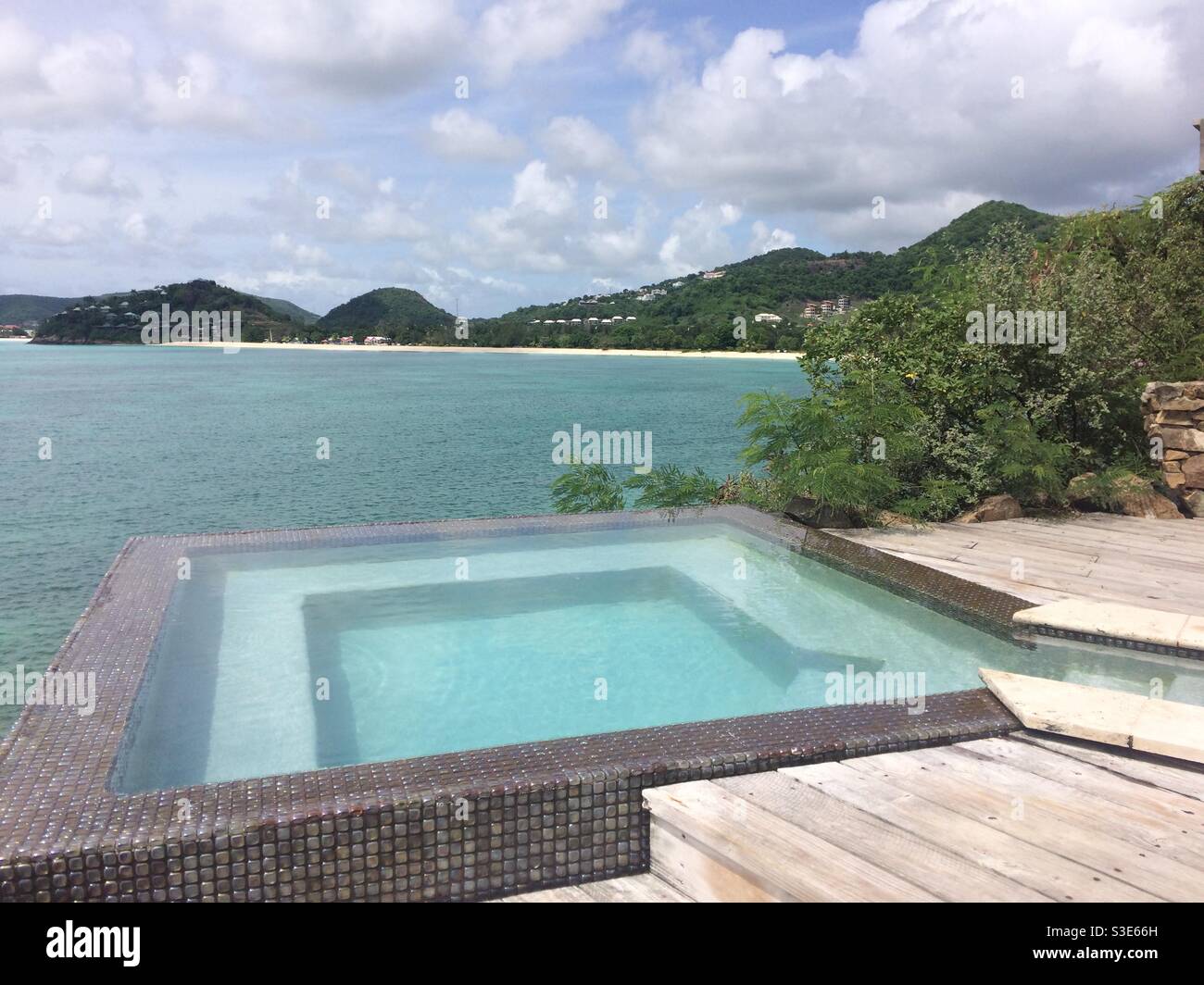 Coco Bay resort plunge pool, Antigua Stock Photo