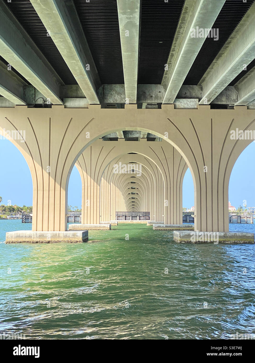Delgado Memorial Bridge, Pinellas Bayway, St. Petersburg, Florida - Smartphone Captured Stock Image