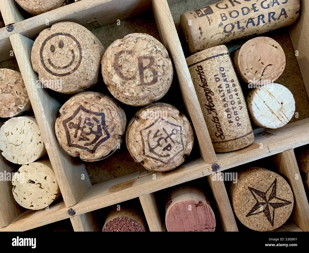 Wine cork artwork detail. - Smartphone Captured Stock Image