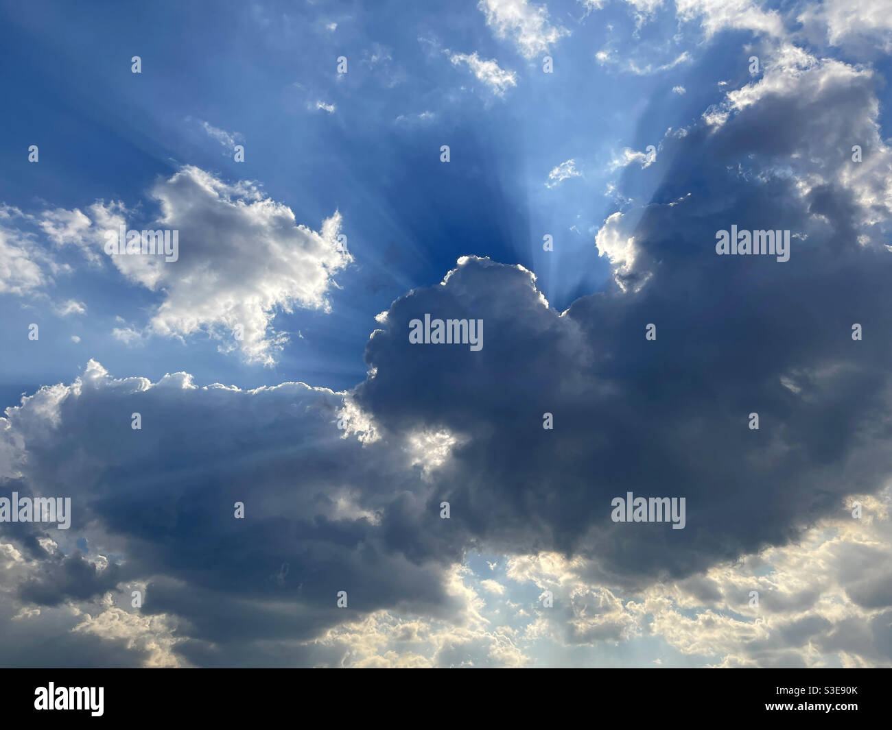 afternoon clouds - Smartphone Captured Stock Image