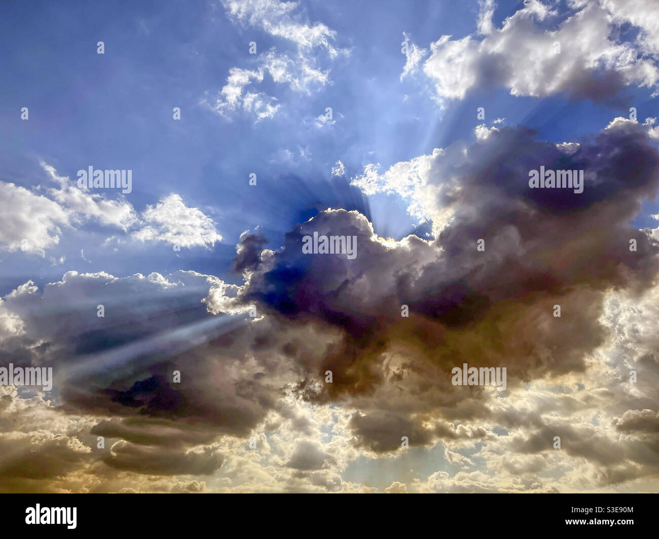 afternoon clouds - Smartphone Captured Stock Image