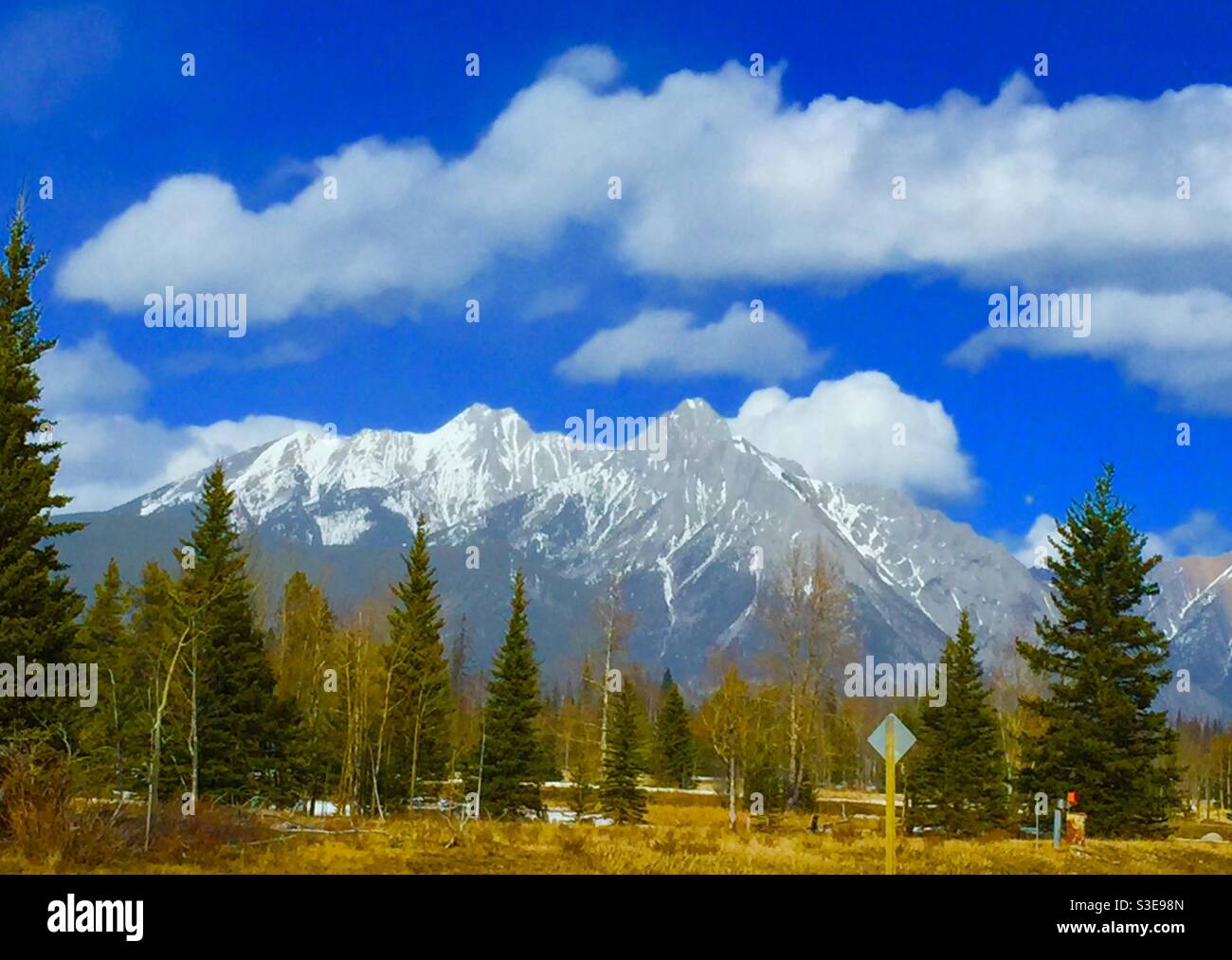 Kananaskis  Country, Canadian Rockies, Alberta Canada, travelling Alberta. - Smartphone Captured Stock Image