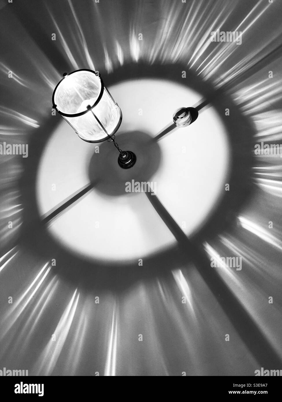 Lamp shade and light beams Stock Photo Alamy