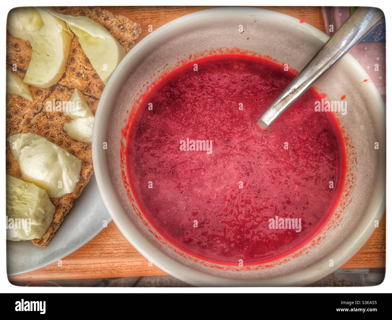 Homemade beetroot soup Stock Photo
