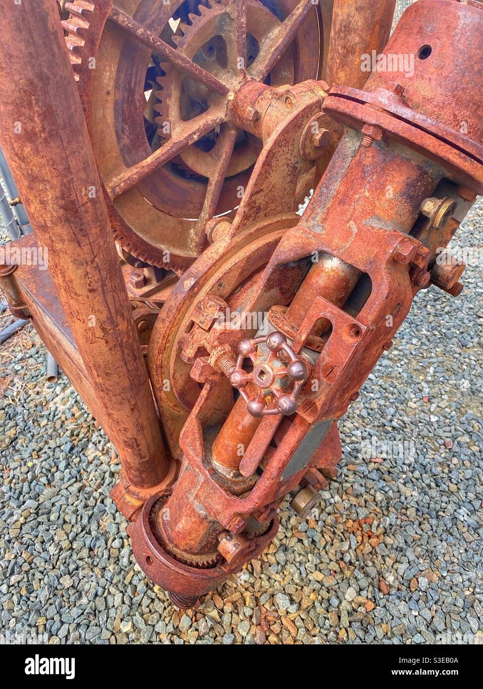 Old mining equipment at the copper mine in Jerome Arizona Stock Photo