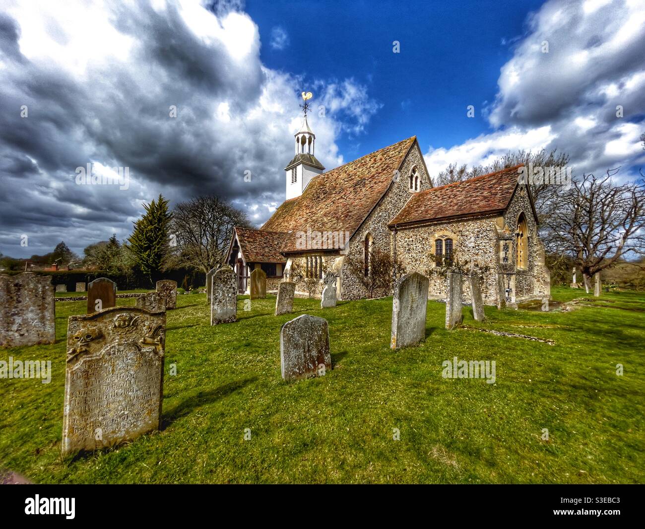 St Simon & St Jude church, near Stansted, Essex, UK Stock Photo