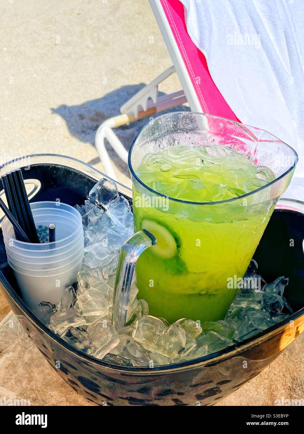 Margaritas on the beach! Stock Photo Alamy