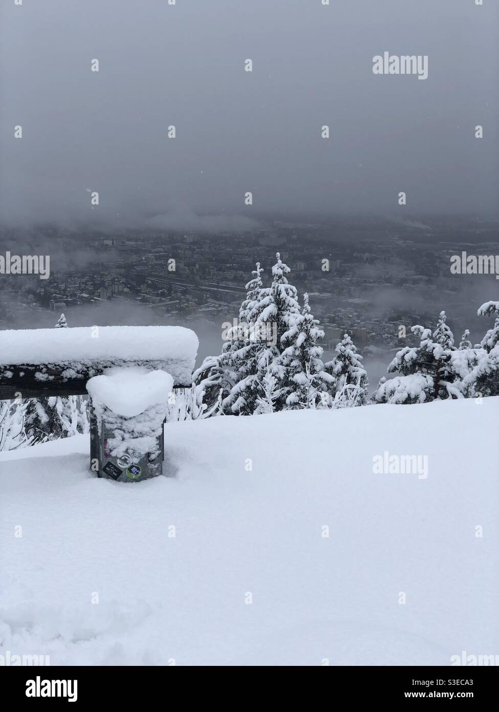 Dobratsch - Villach - Austria Winter Wunderland Stock Photo