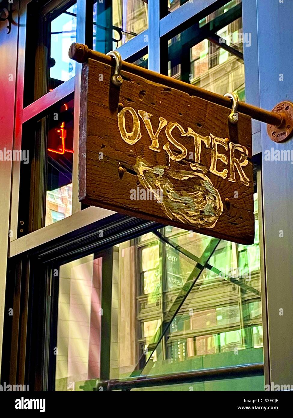 Handpainted sign in New York City - Smartphone Captured Stock Image