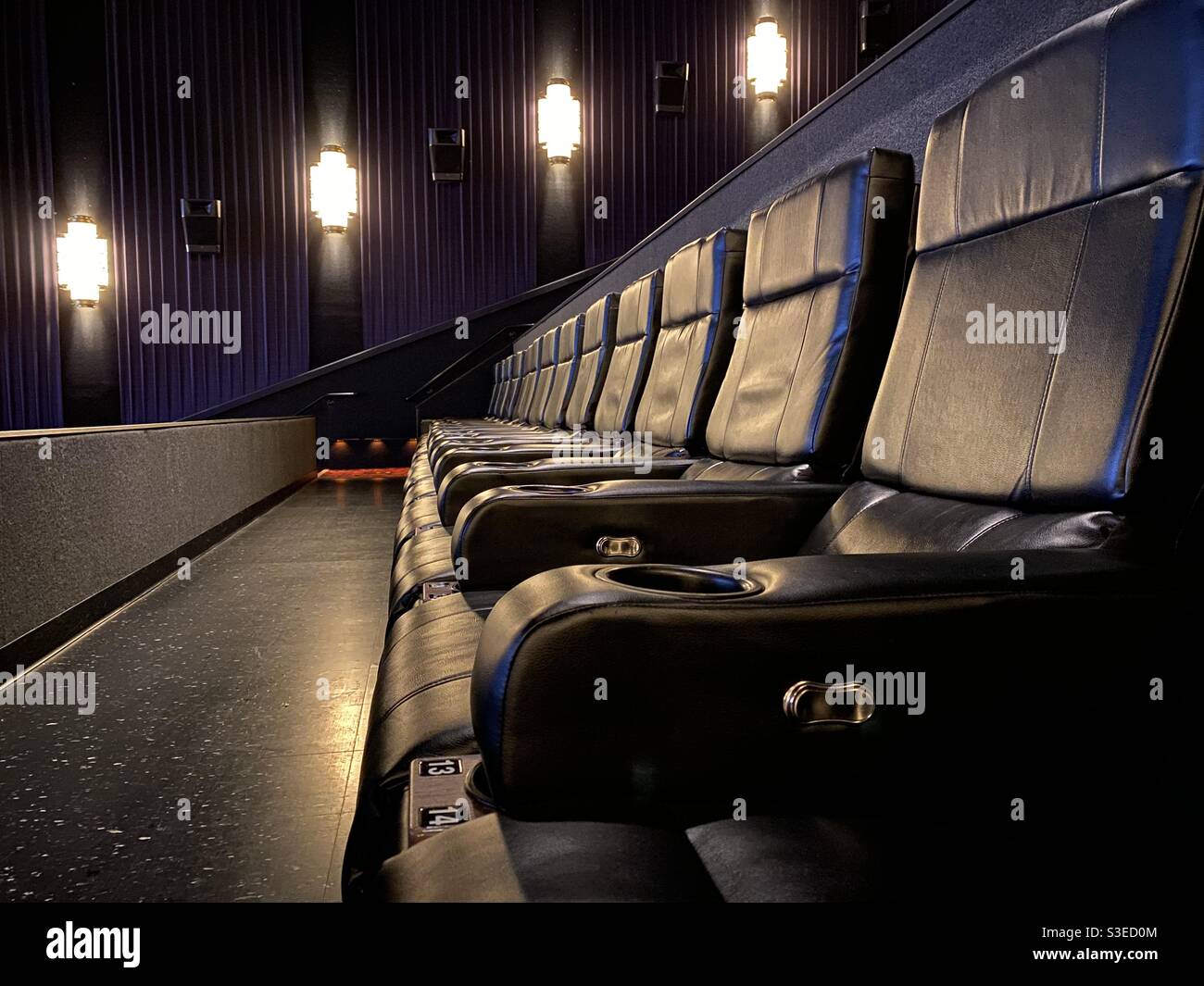 Empty seats in a movie theatre during the pandemic Stock Photo Alamy