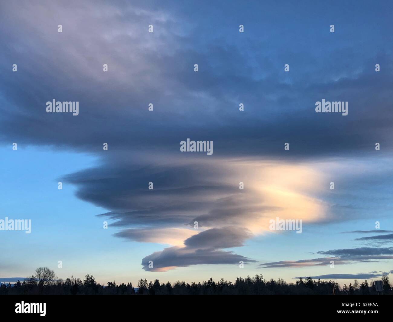 Unusual cloud formation - Smartphone Captured Stock Image