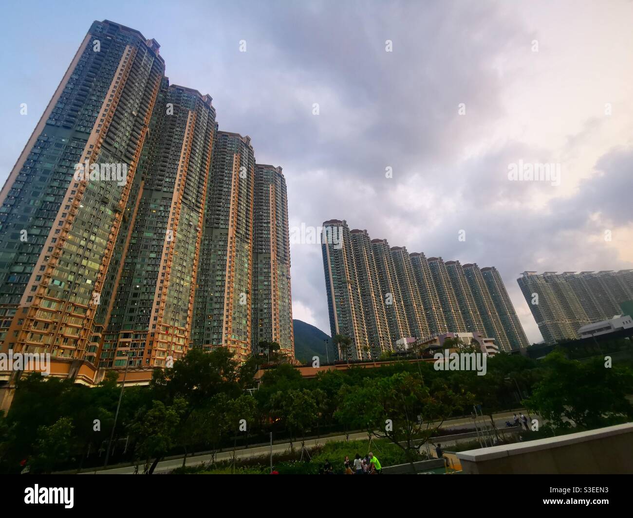 The Caribbean Coast residential complex in Tung Chung, Hong Kong Stock
