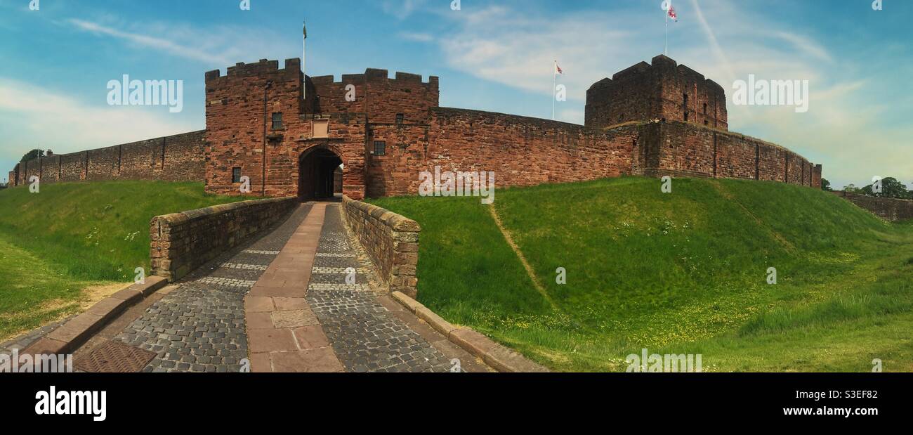 Carlisle castle, a significant English heritage landmark - Smartphone Captured Stock Image