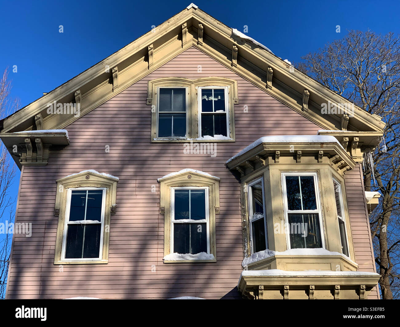 December, 2020, a house in Salem, Massachusetts, United States - Smartphone Captured Stock Image