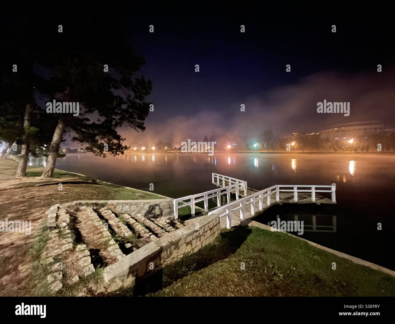 dew on Xuan Huong Lake - Smartphone Captured Stock Image