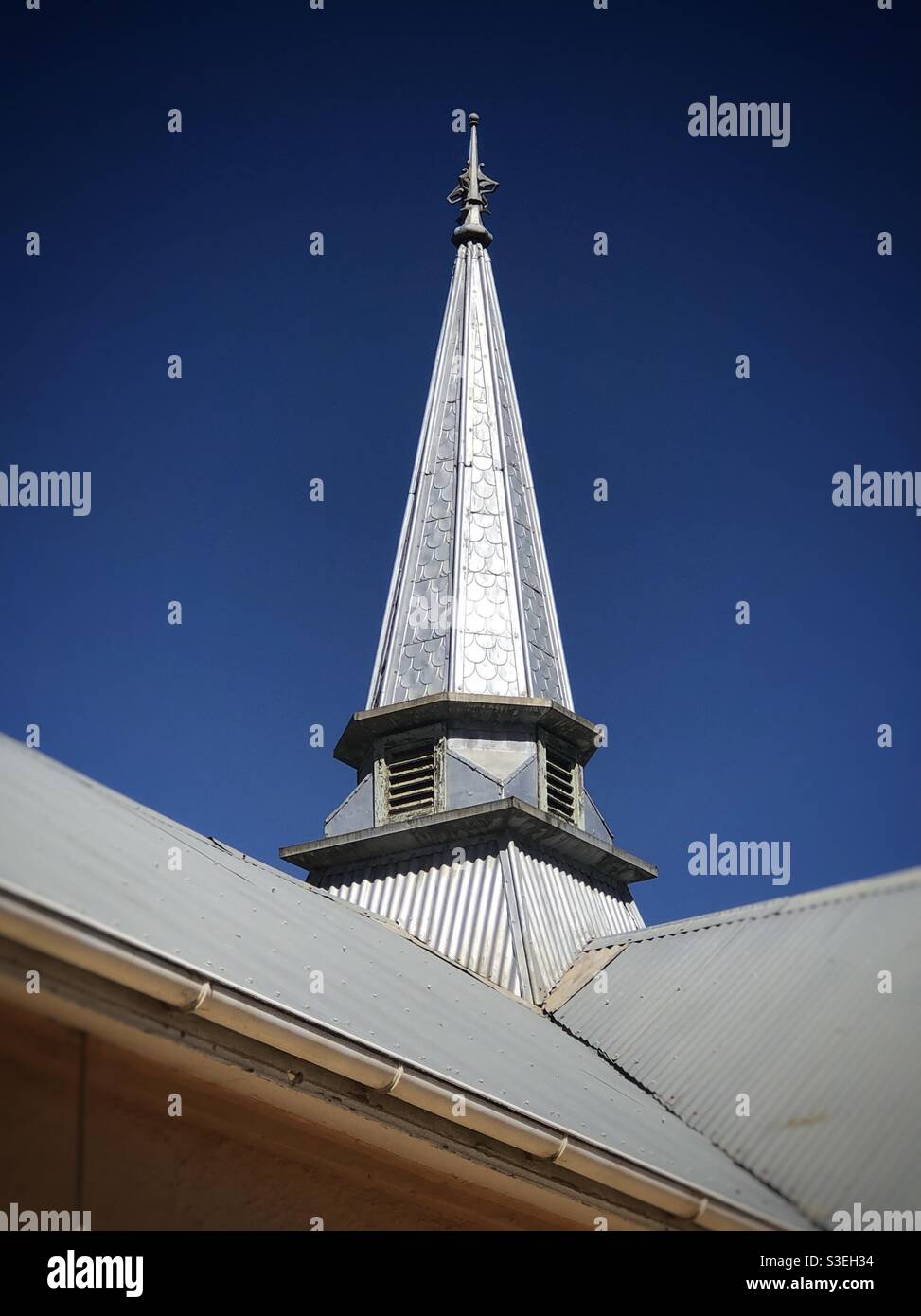 Image of a church steeple Congregational Church in the small town of Hankey in the Eastern