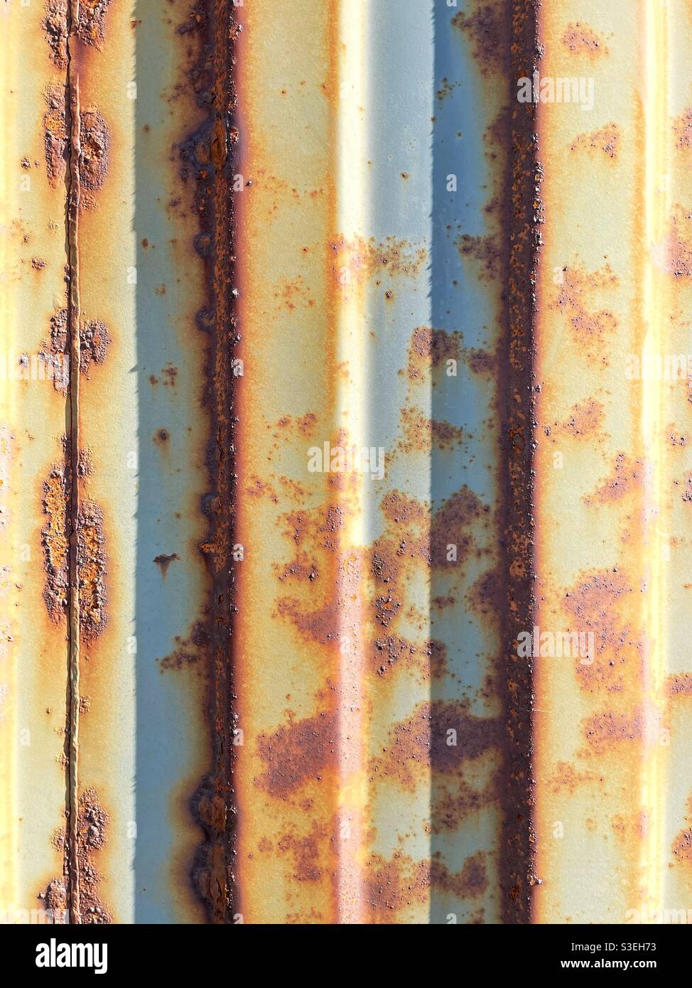 Rusted metal shipping container detail Stock Photo