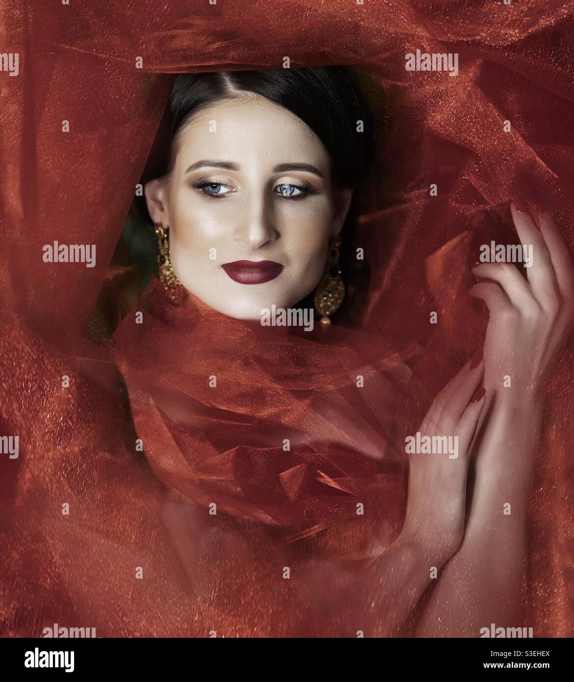 Lady in red hires stock photography and images Alamy