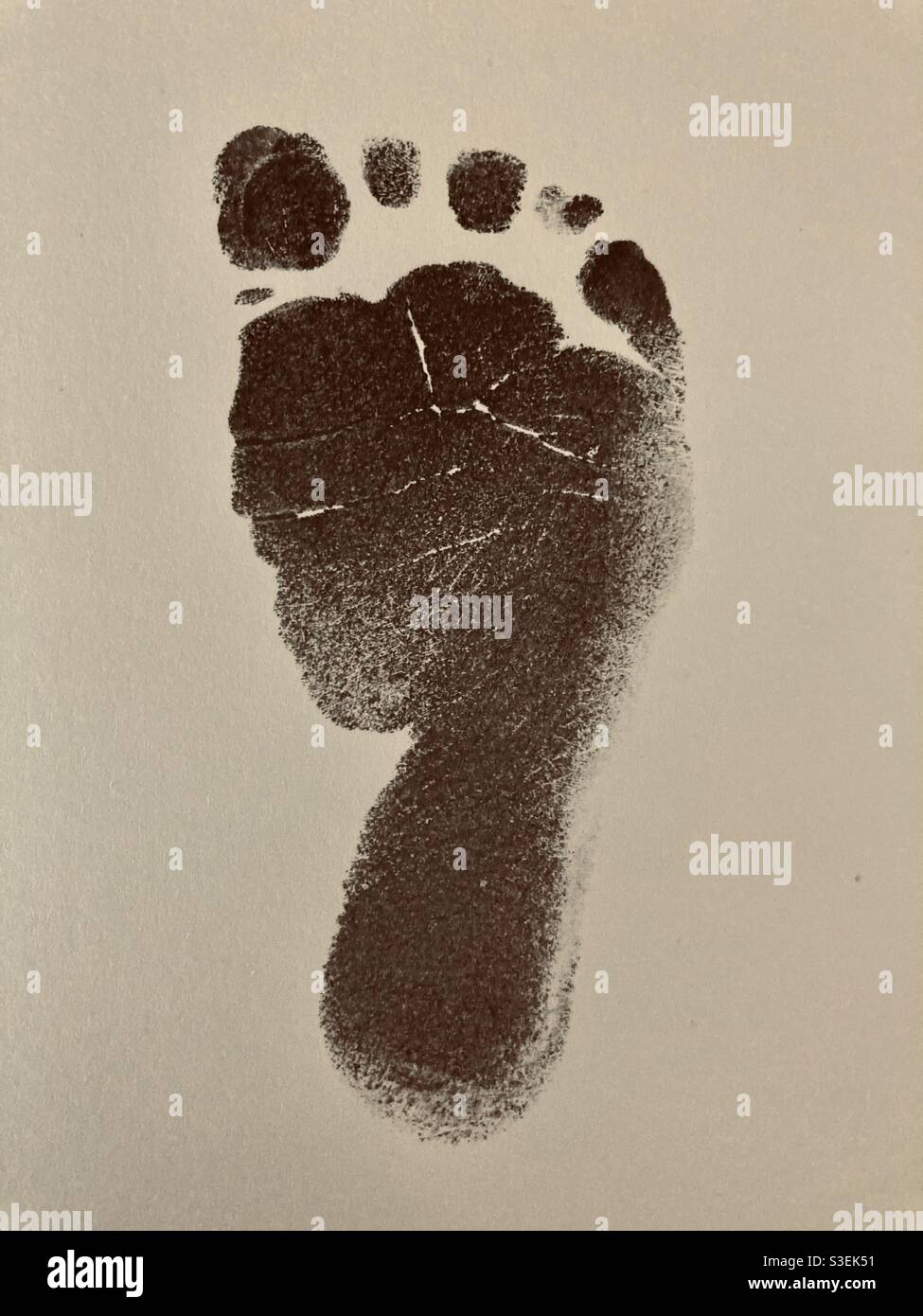 Baby footprint Stock Photo