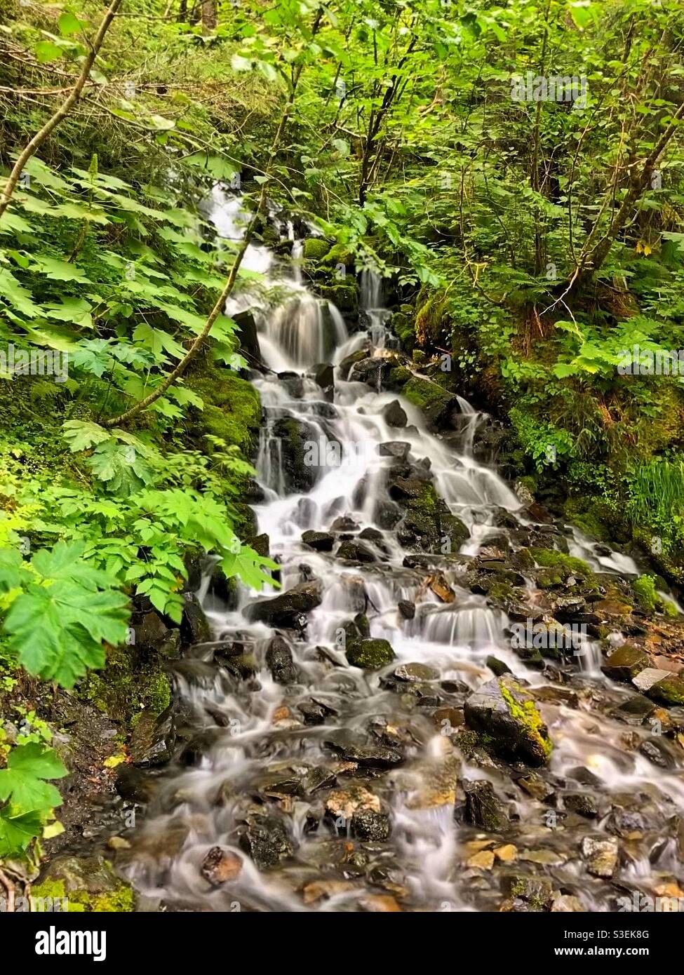 A smooth flow of water Stock Photo Alamy