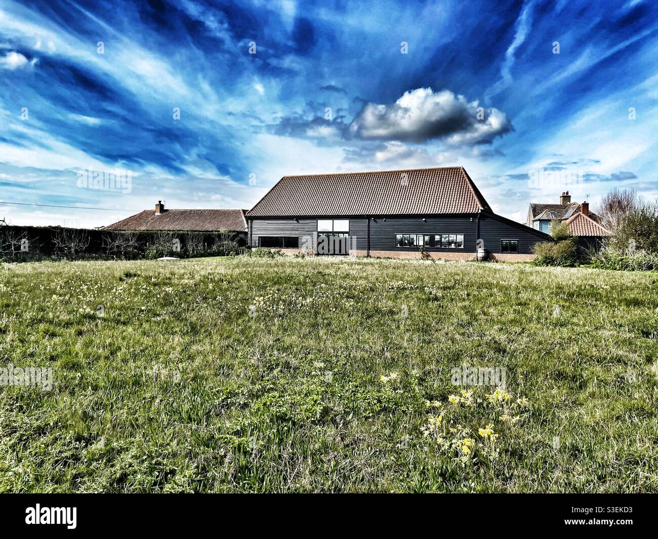 Converted barn into residential property - Smartphone Captured Stock Image