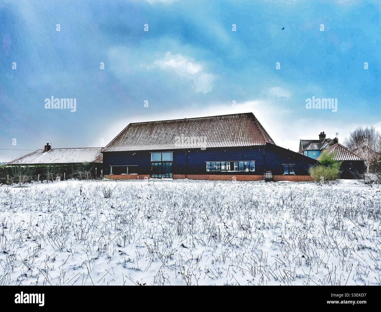 Barn converted into residential property - Smartphone Captured Stock Image