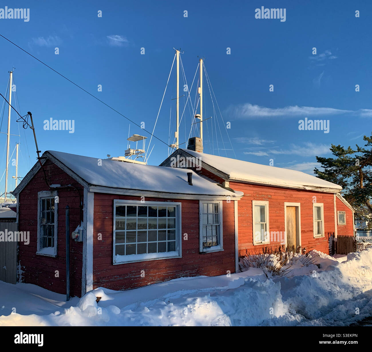 December, 2020, Derby Waterfront District, Salem, Massachusetts, United States - Smartphone Captured Stock Image