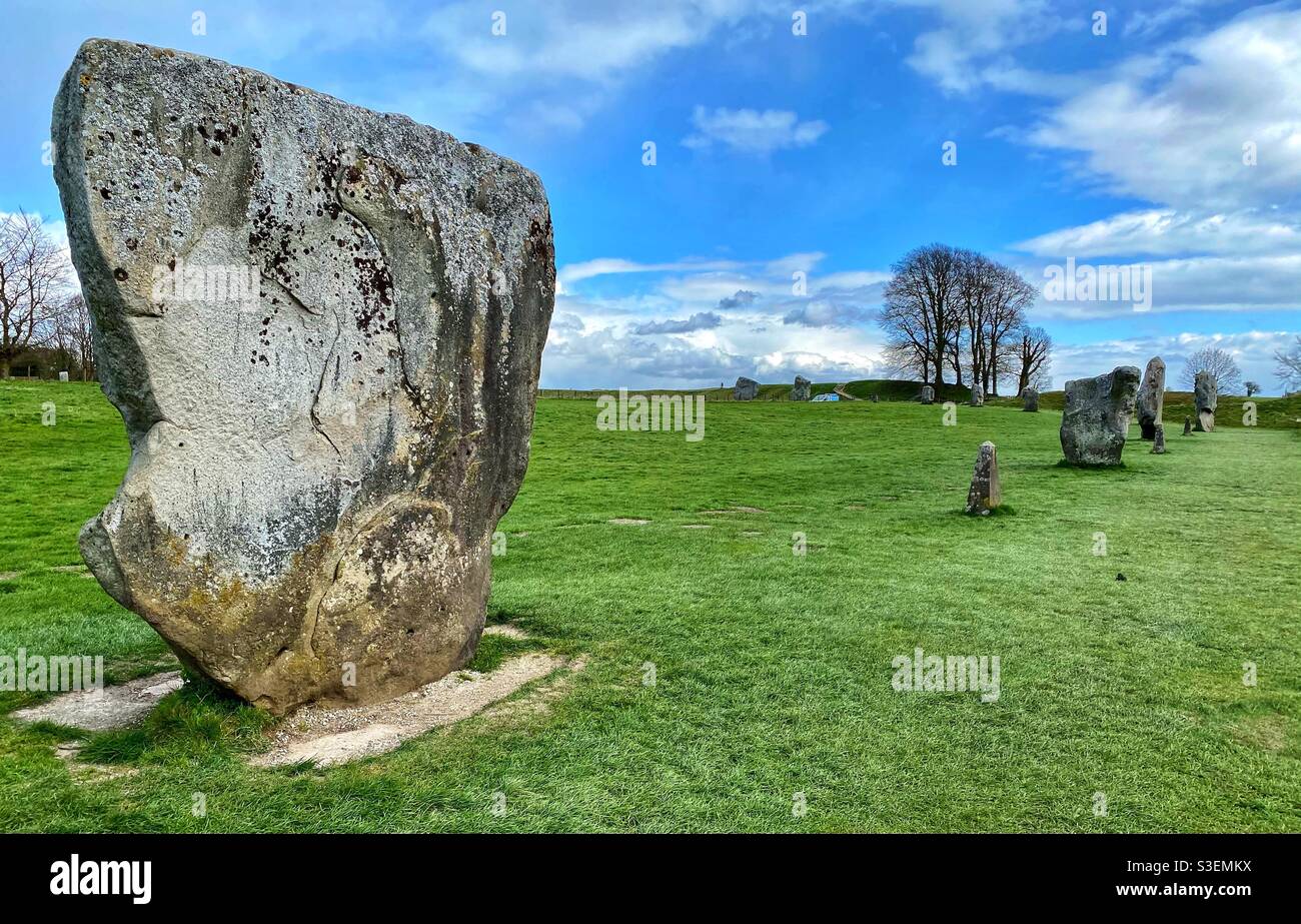 Avebury stone circles - Smartphone Captured Stock Image