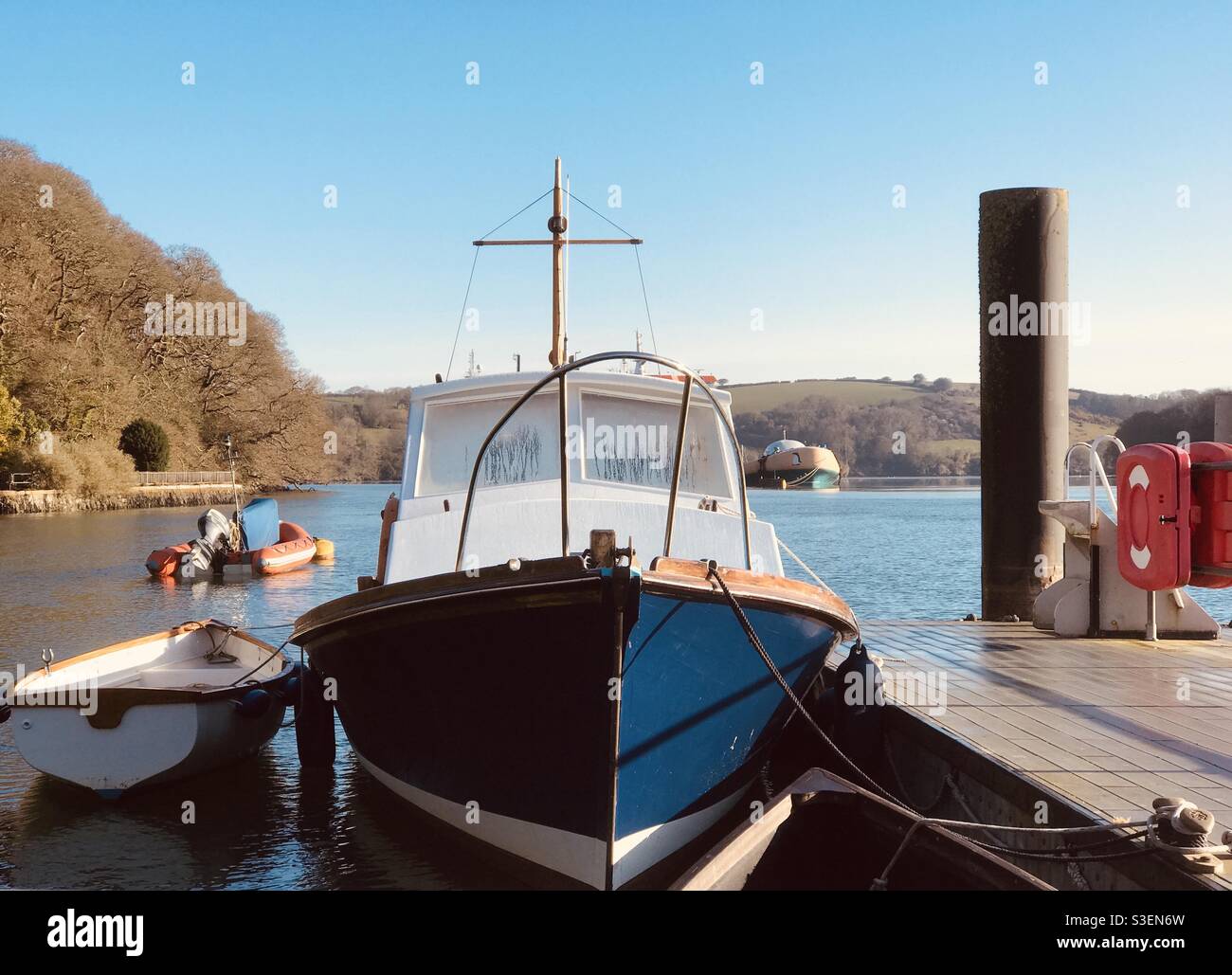 the motor launch Stock Photo Alamy