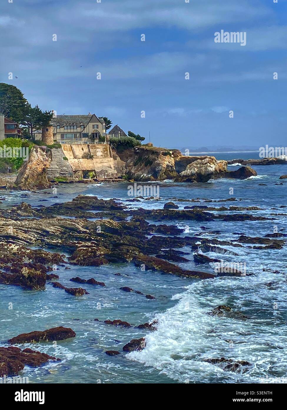 Beautiful beach house in California - Smartphone Captured Stock Image