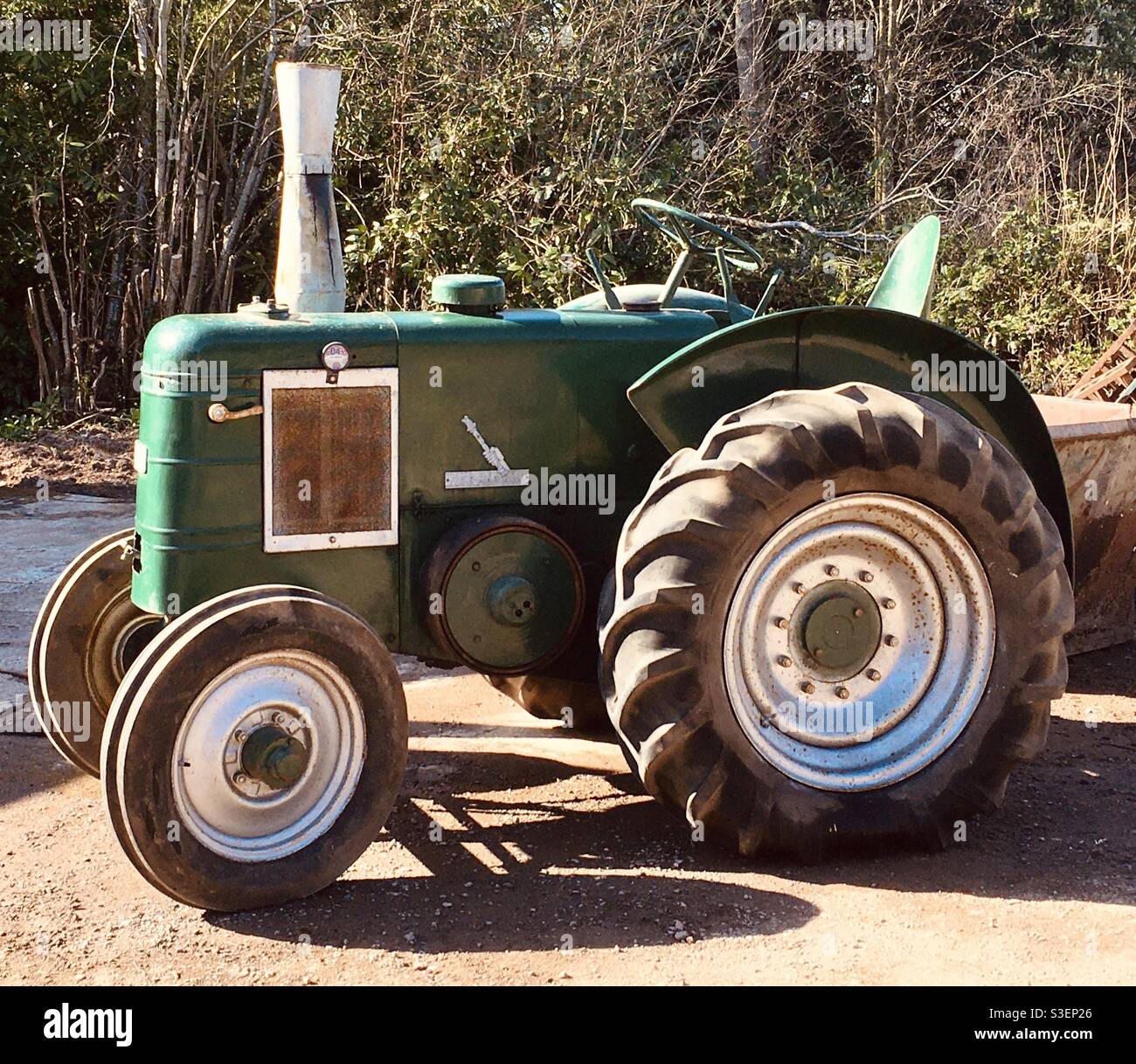 Field Marshall vintage tractor in sunshine Stock Photo Alamy