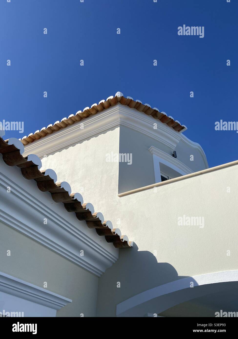 Architectural detail of a Portuguese villa - Smartphone Captured Stock Image