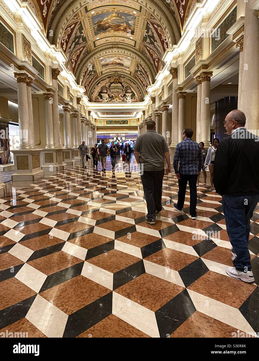 Las Vegas Nevada USA casino pre-Covid virus November 2019, no masks, no social distancing - Smartphone Captured Stock Image