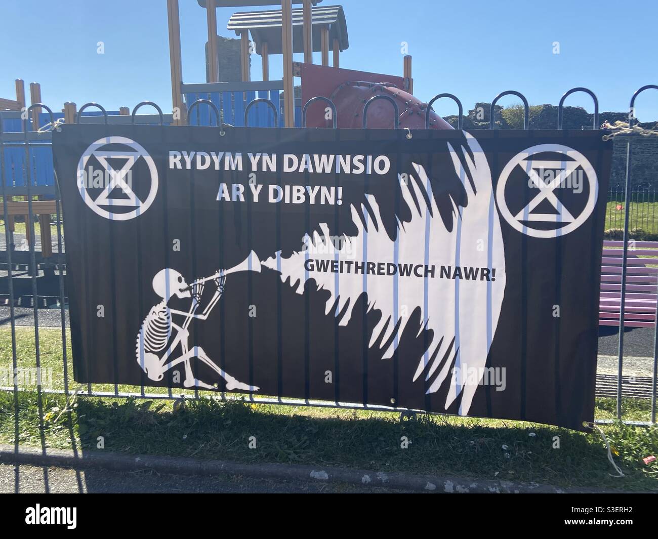 Aberystwyth, West Wales, UK. Saturday 17th April 2021. A peaceful Kill the bill protest was in Aberystwyth to day. Photo Credit ©️ Rose Voon / Alamy Live News. Stock Photo