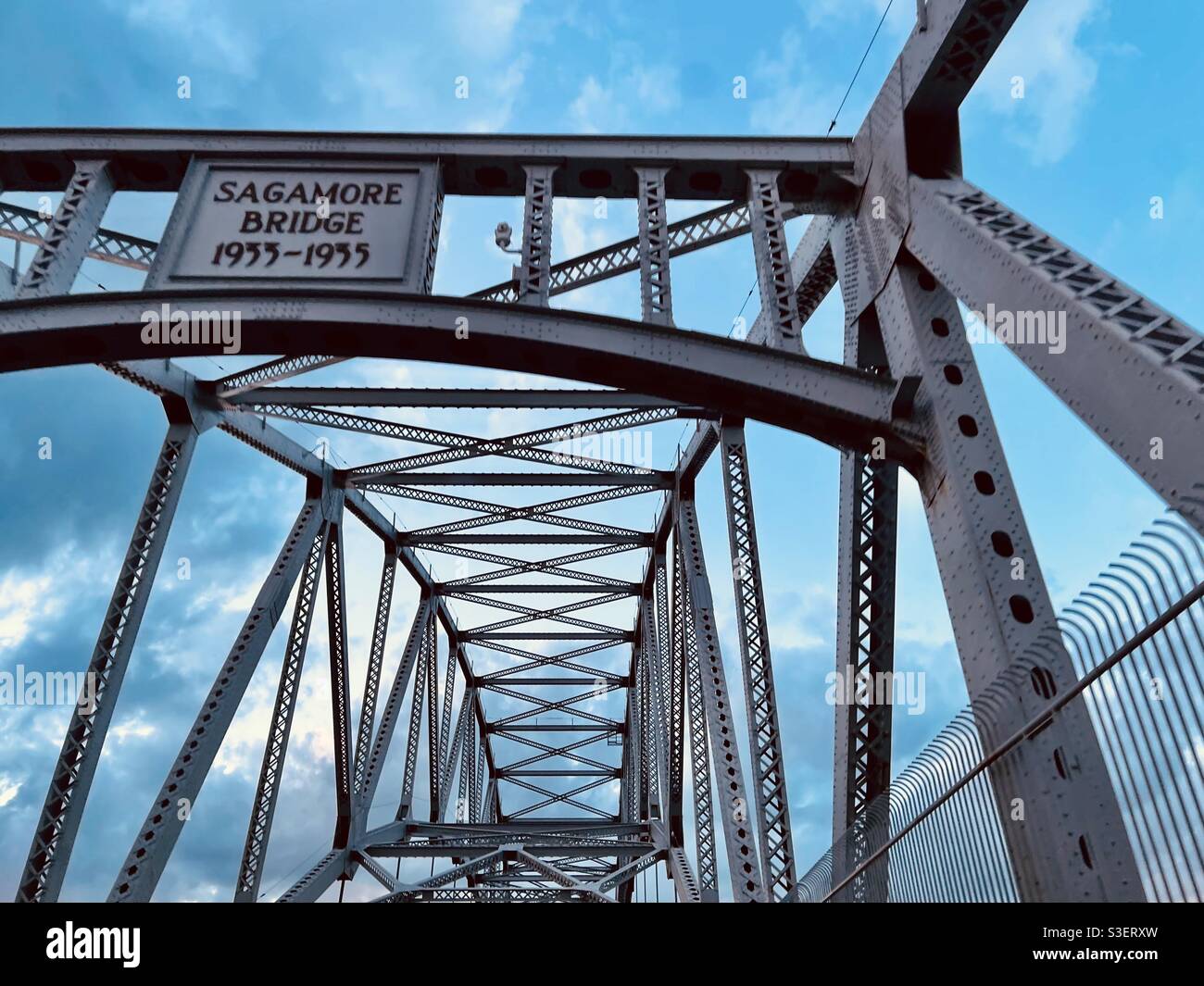 A view of the Sagamore Bridge that spans the Cape Cod Canal between