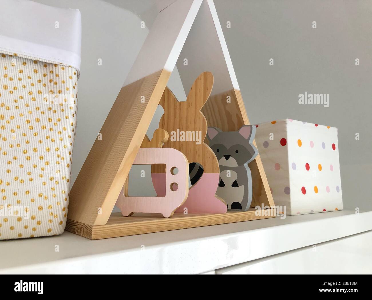 Home decoration in the baby bedroom - Smartphone Captured Stock Image