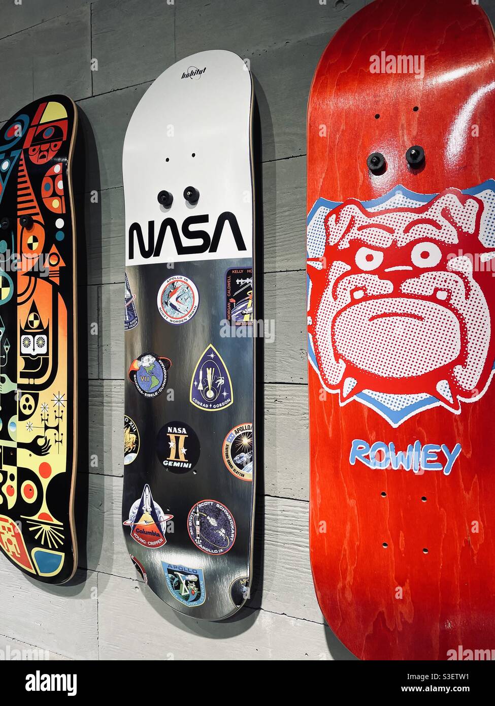 Skateboards on display at vans off-the-wall store, 5th Avenue, NYC, USA  Stock Photo - Alamy
