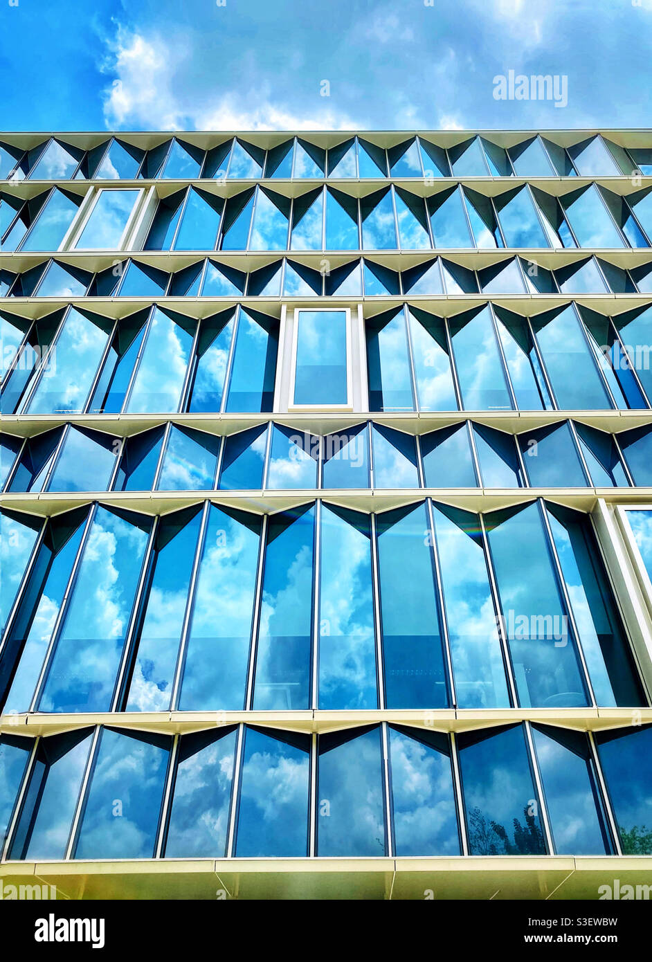 Sky reflector office building facade Stock Photo