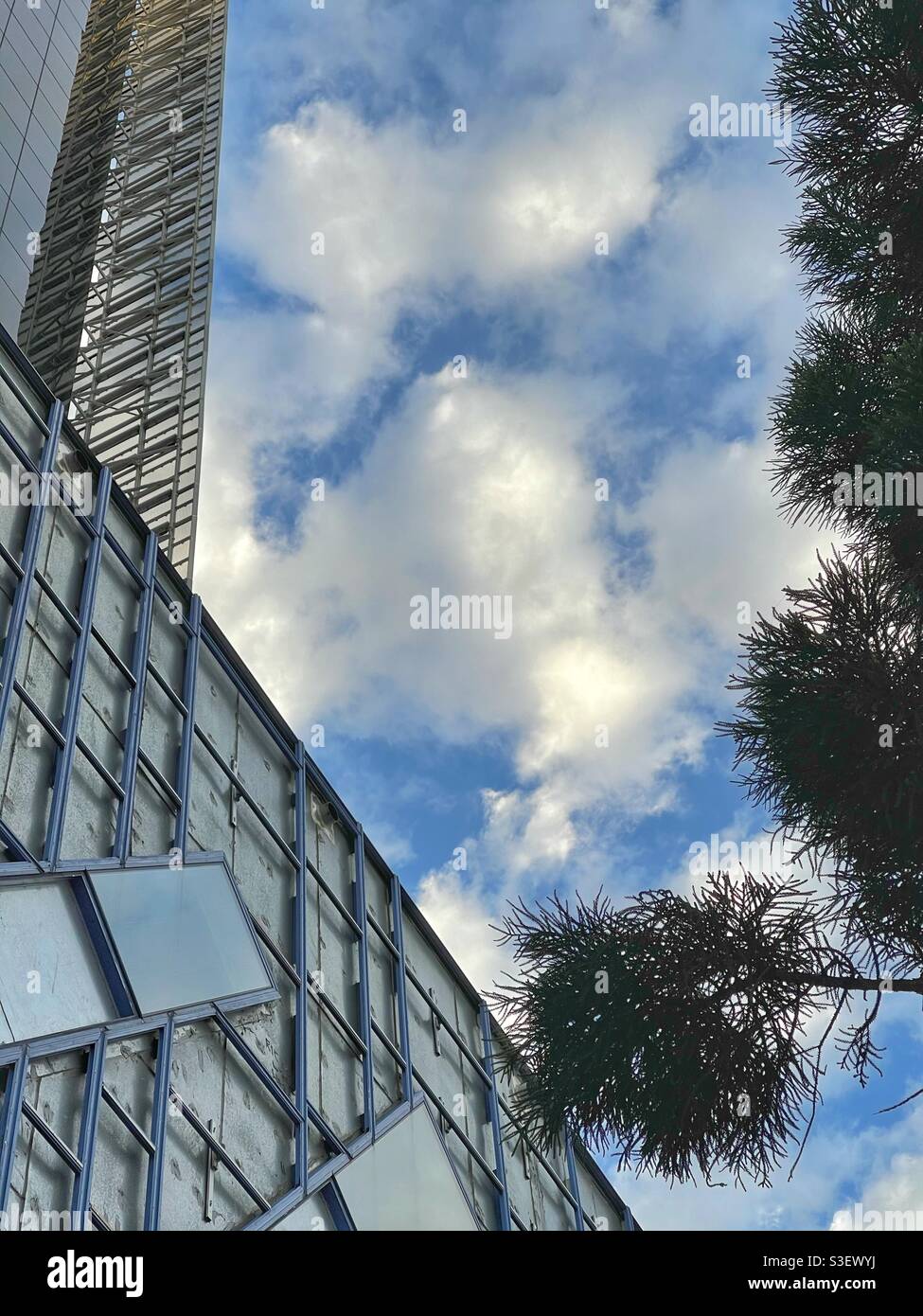 Buildings and cloudy sky in Brisbane, Queensland, Australia - Smartphone Captured Stock Image Buildings and cloudy sky in Brisbane, Queensland, Australia - Smartphone Captured Stock Image