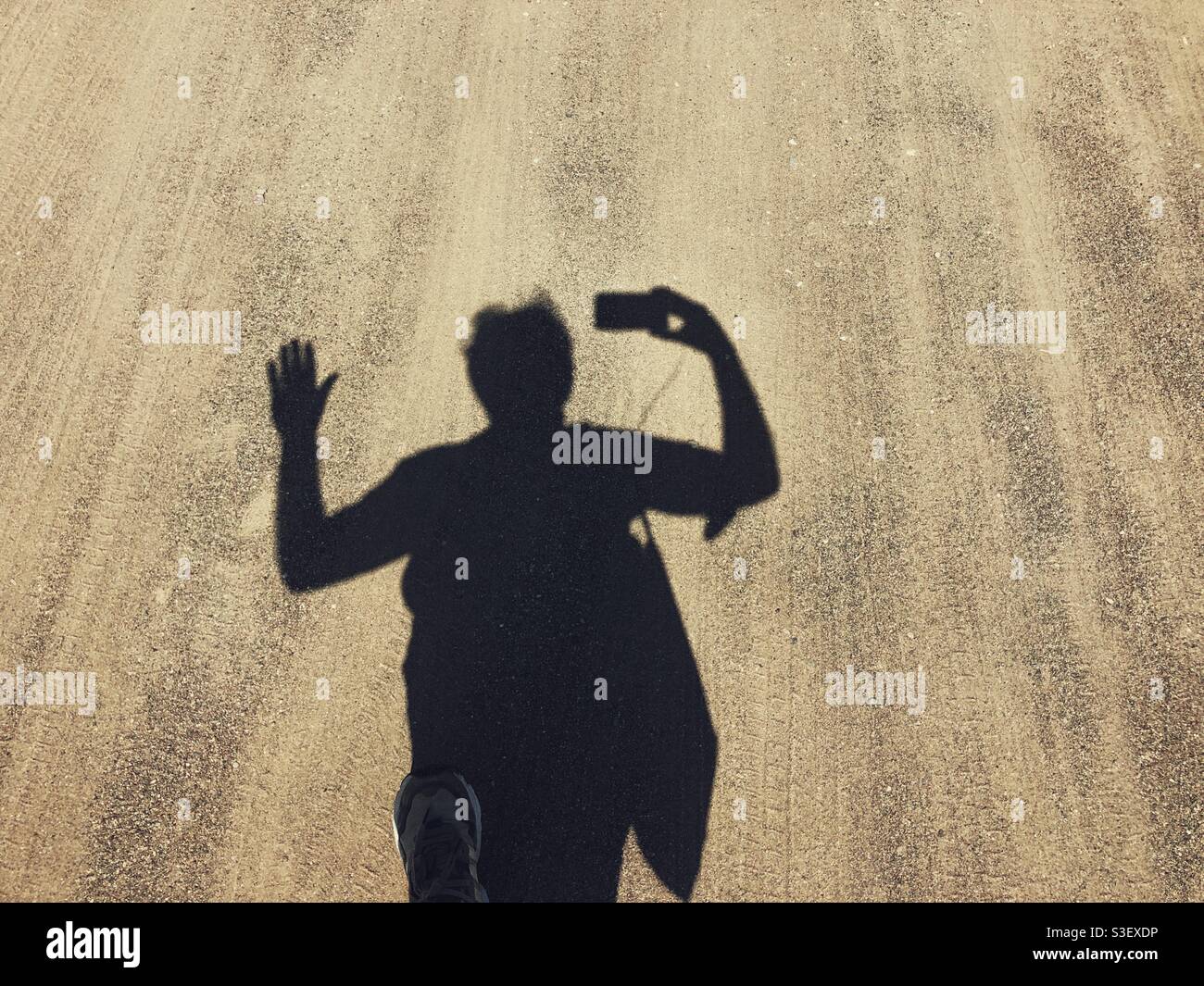 Path Walk Shad Shdow of man walking on a path Stock Photo - Alamy