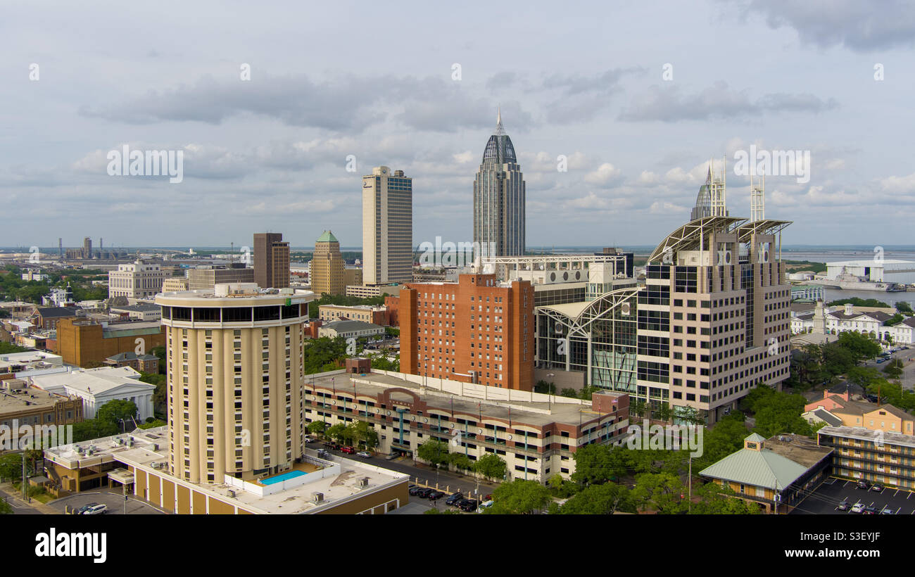 The downtown Mobile, Alabama skyline - Smartphone Captured Stock Image