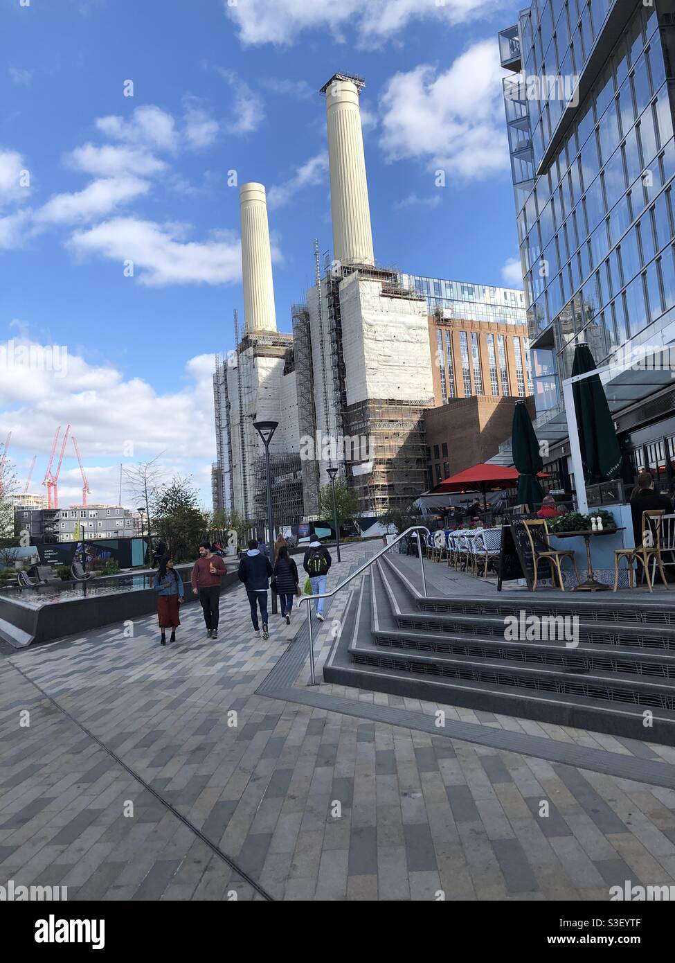 Battersea Power Station takes shape. - Smartphone Captured Stock Image