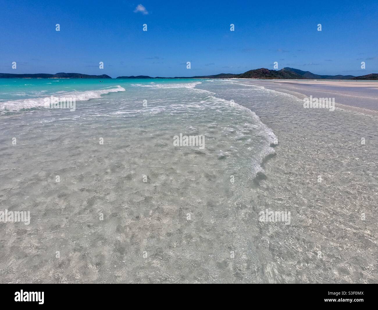 Whitehaven Beach, Whitsunday Island, Queensland Australia - Smartphone Captured Stock Image