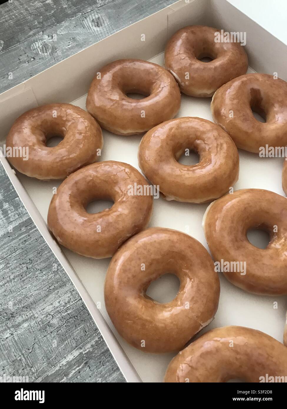 Closeup image of glazed donuts - Smartphone Captured Stock Image