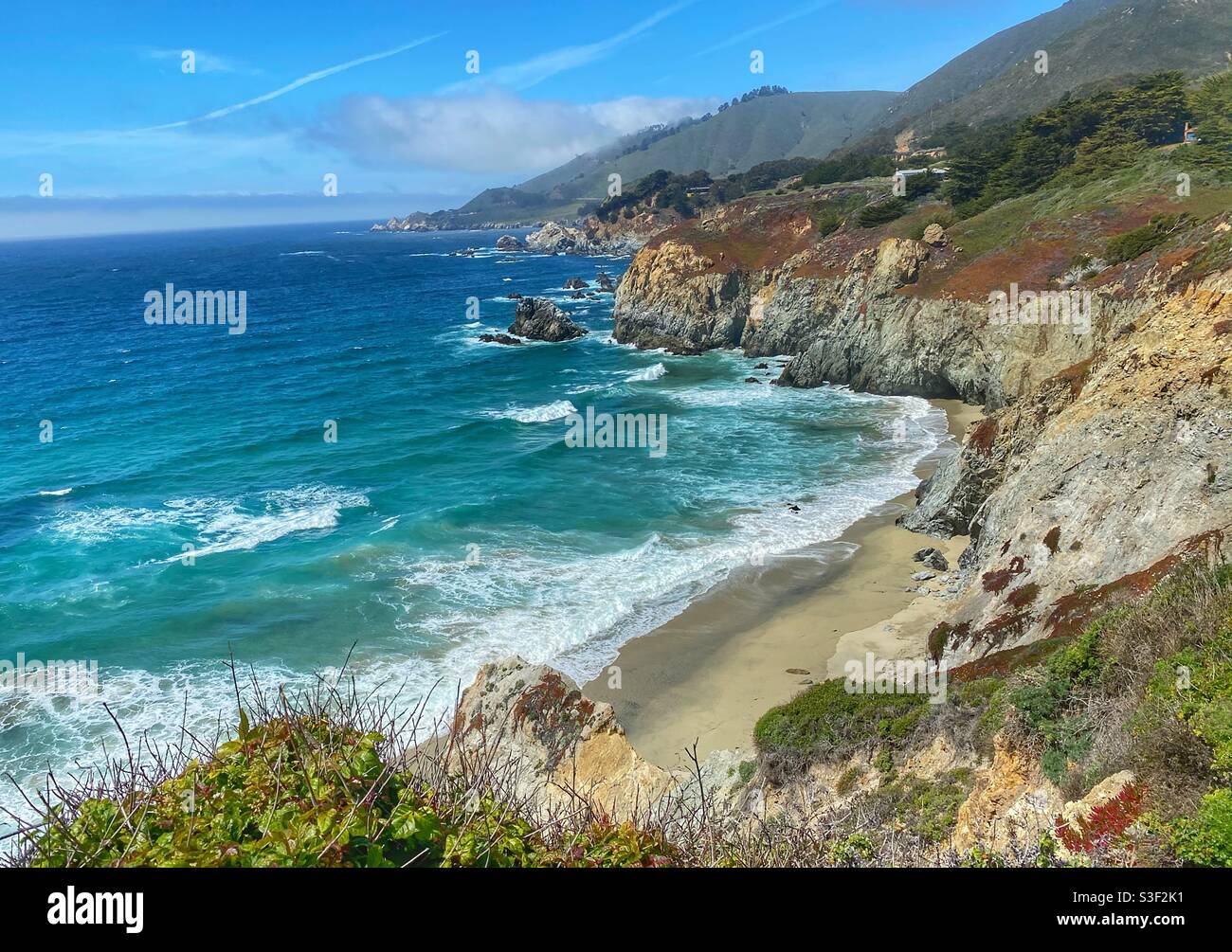 Rocky shoreline in California - Smartphone Captured Stock Image