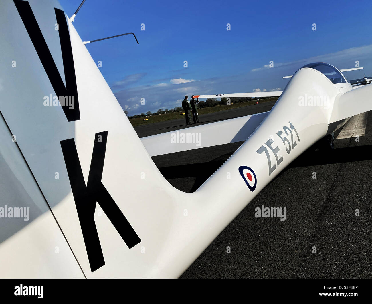 RAF Air Cadet Viking glider - Smartphone Captured Stock Image
