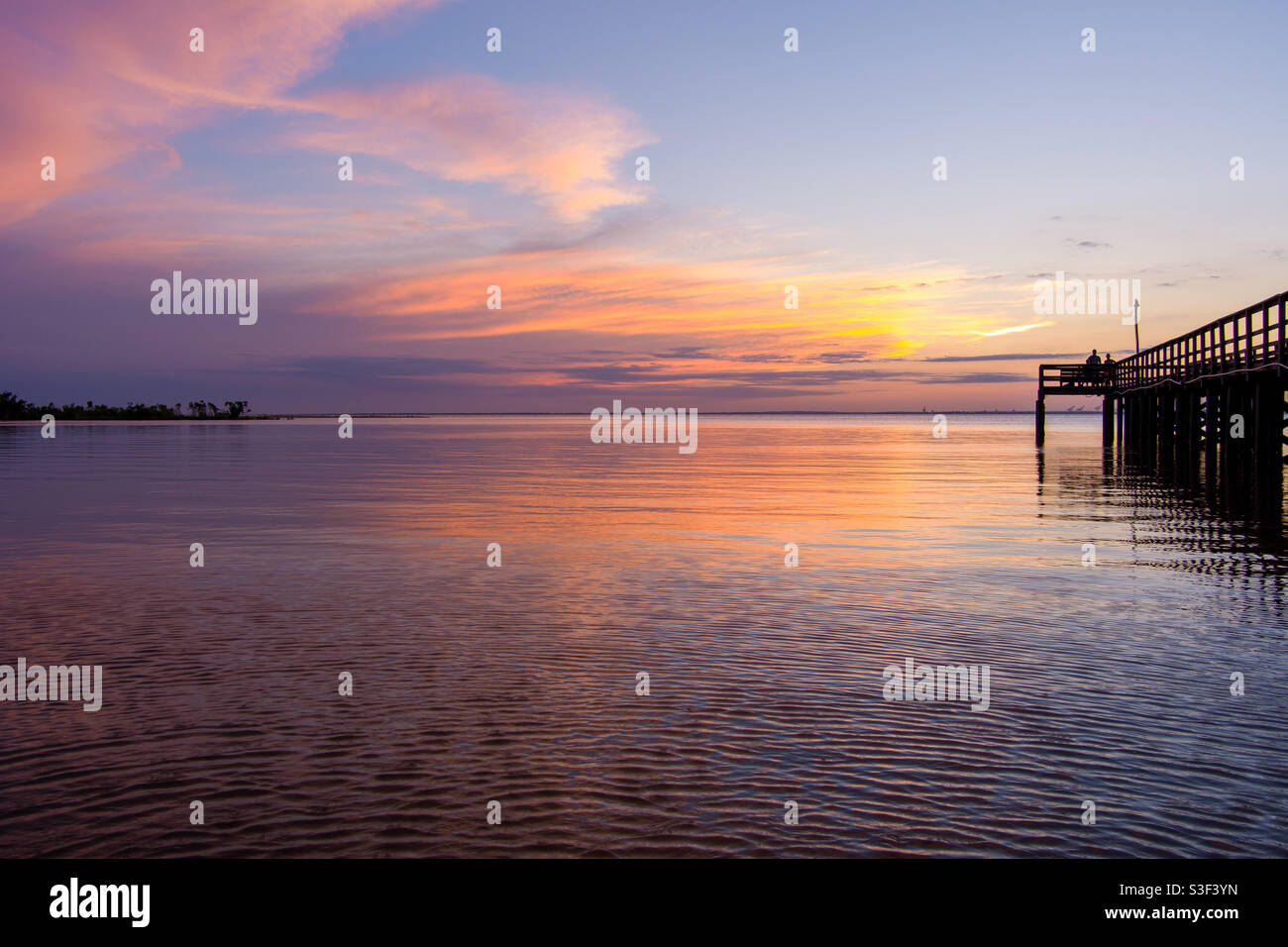 Sunset on the Gulf Coast Stock Photo